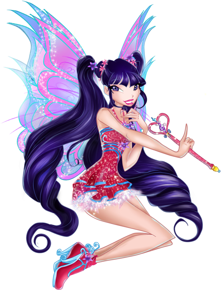 Winx Club & Sailor Scouts Fond D'écran Entitled Musa - Winx Club Mythix Musa (823x970), Png Download