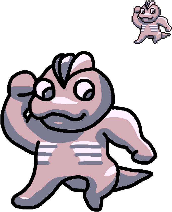 What The Shit Was Up With Machop's Gen 1 Sprite - Design (894x894), Png Download