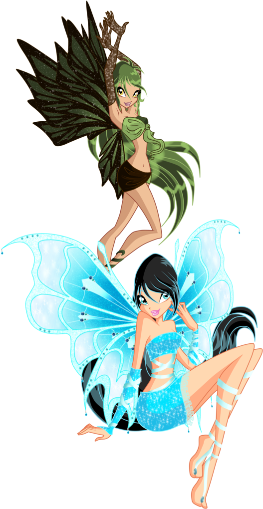 Winx Club & Sailor Scouts Wolpeyper Containing A Bouquet - Illustration (750x1066), Png Download