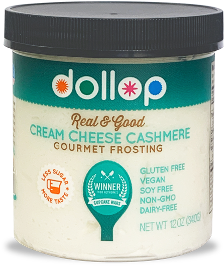 Cream Cheese Cashmere - Dollop Frosting (600x600), Png Download
