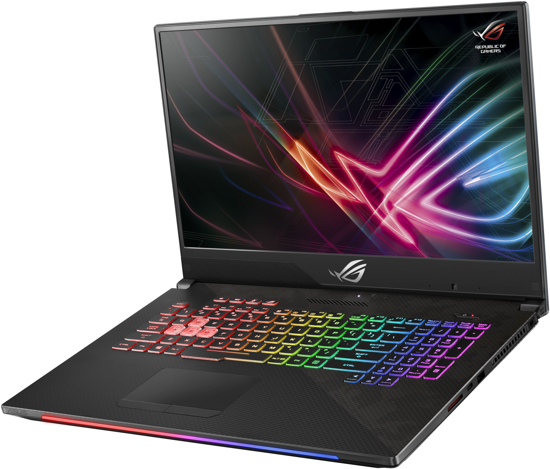 The Laptop Has Contrasting Kevlar And Camouflage Textures, - Asus Rog Strix Scar Ii Gl504gs (2000x1787), Png Download