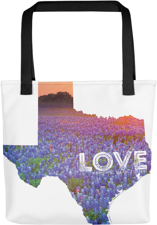 Bluebonnet Love Tote Bag - Texas Wildflowers 2015 Square 12x12 Multilingual Edition (1000x1000), Png Download