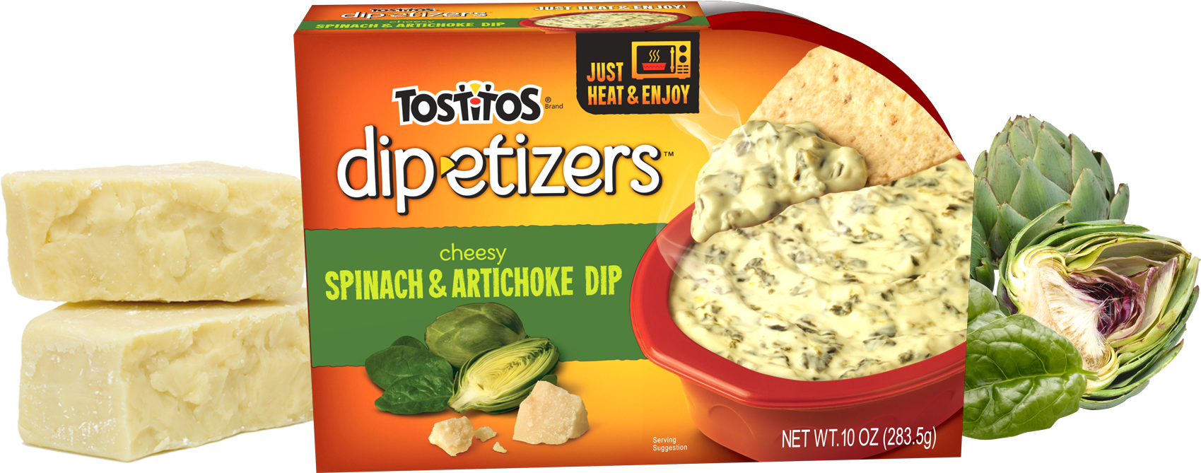 Tostitos Spinach Artichoke Dip Etizer Tostitos Png - Tostitos Cheesy Spinach & Artichoke Dipetizers (1800x1200), Png Download