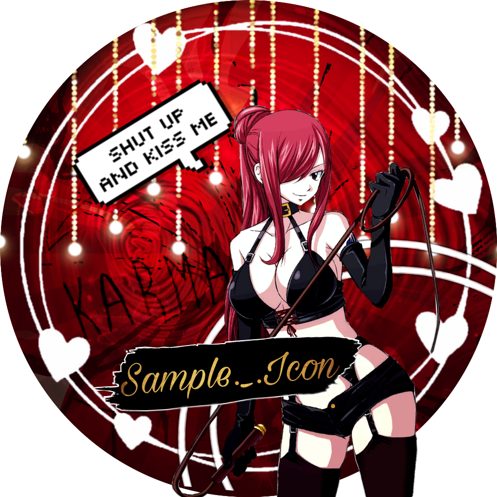 Icon Erza Red Fairytail Drunkicon Freetoedit - Fairy Tail (1024x1024), Png Download