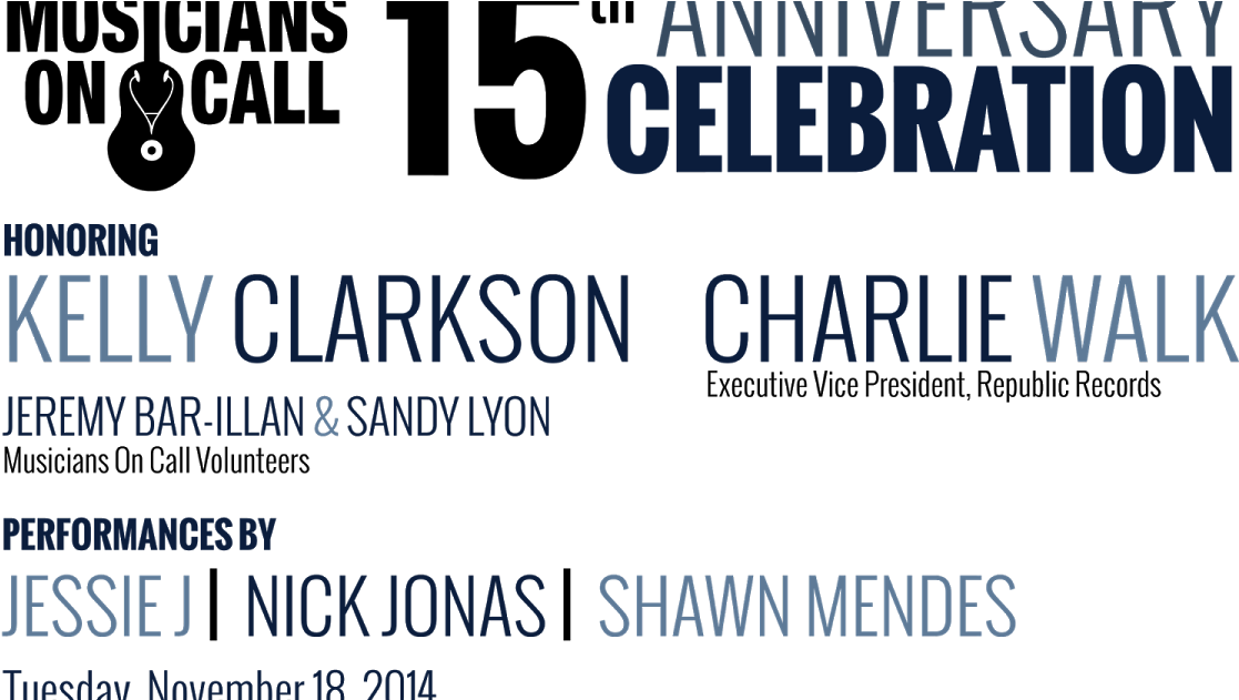 Musicians On Call 15th Anniversary Celebration Honoring - Poster (1200x630), Png Download