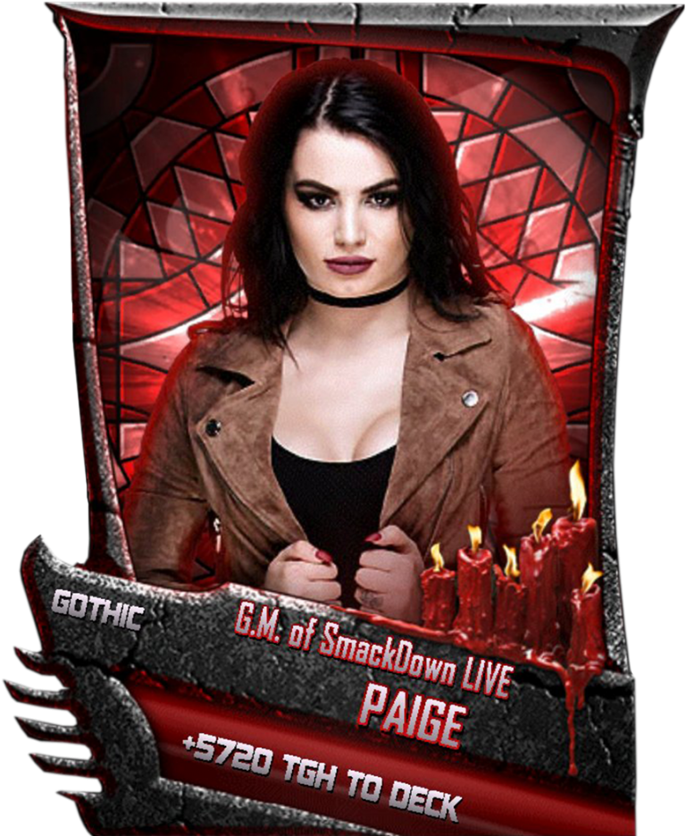 Supercard Support Paige S5 22 Gothic - Wwe Supercard (776x1033), Png Download