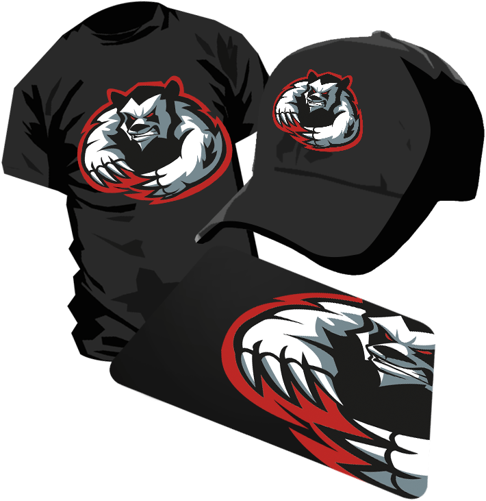 Clan Logo Vector Print L022 Mascot Panda Bear - Panda Logo In Vector (800x800), Png Download