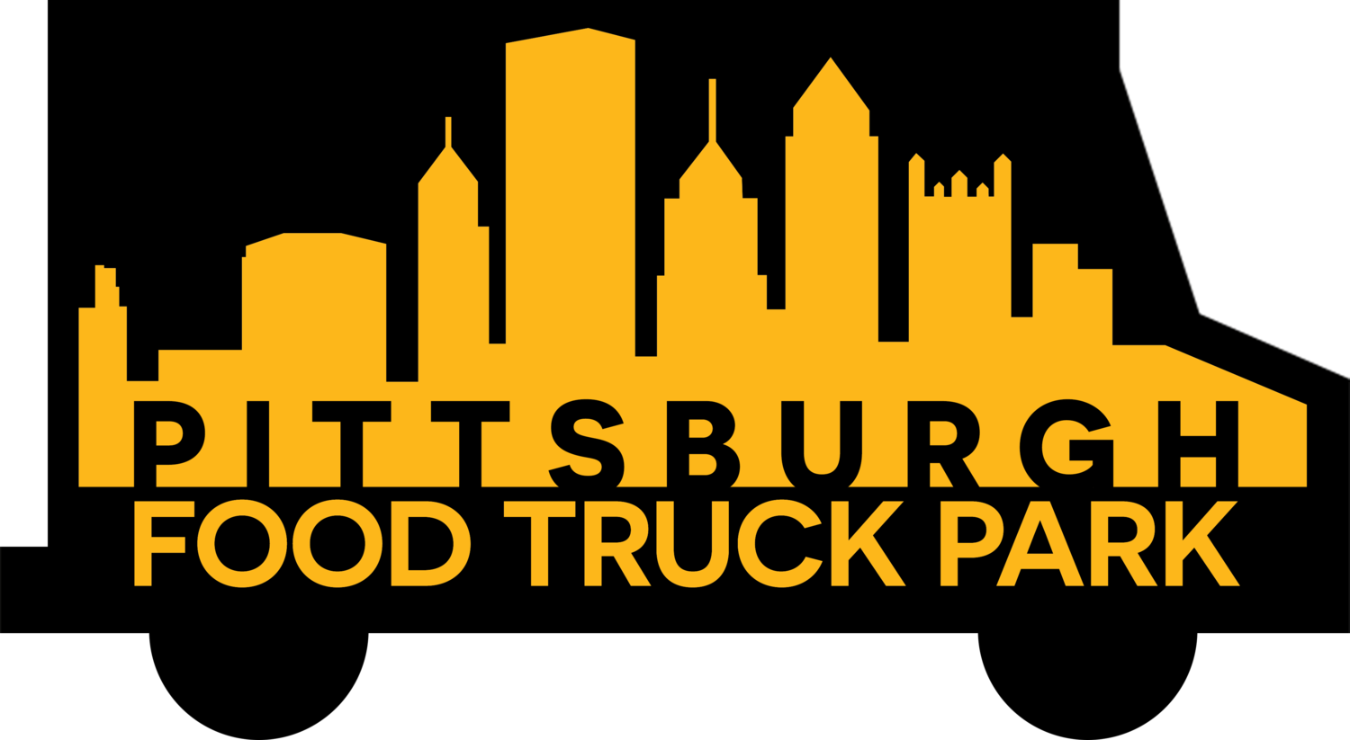 Clip Art Royalty Free Download Pgh Food Park - Food Truck Park Logo (1500x823), Png Download