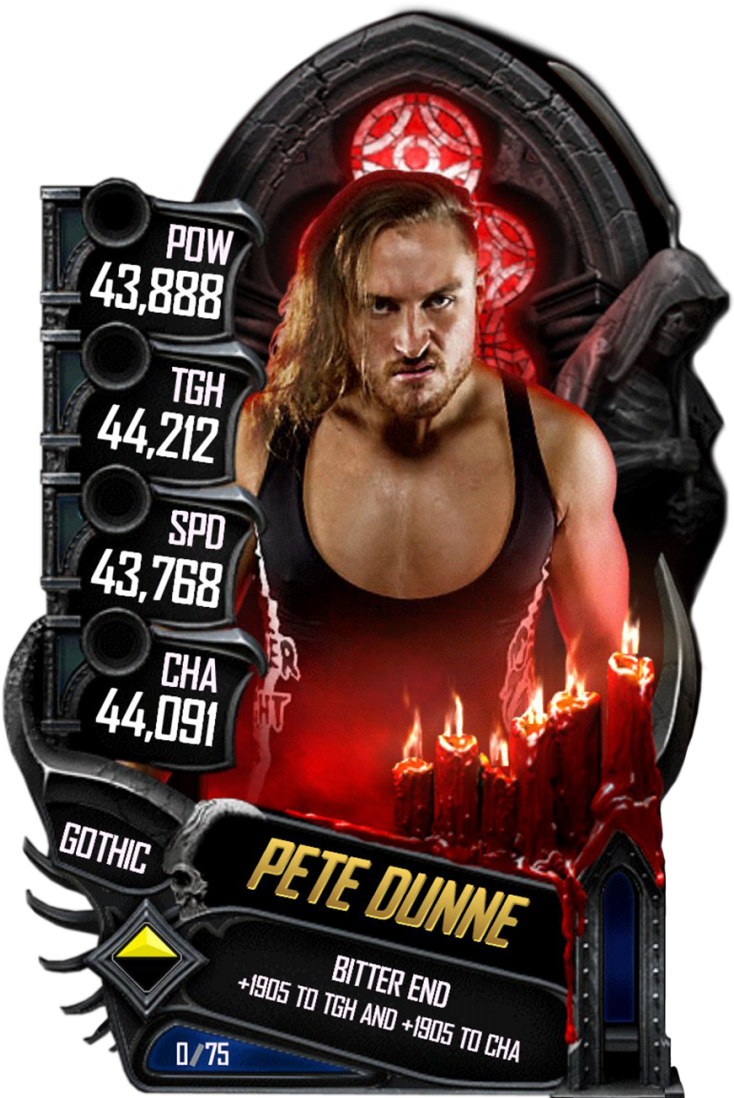 Petedunne S5 22 Gothic - Gothic Card Wwe Supercard (733x1158), Png Download