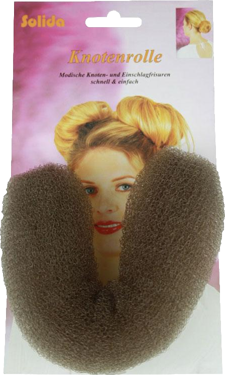 Hair Sausage - Solida Hair Donut Small Brown 6cm (448x746), Png Download