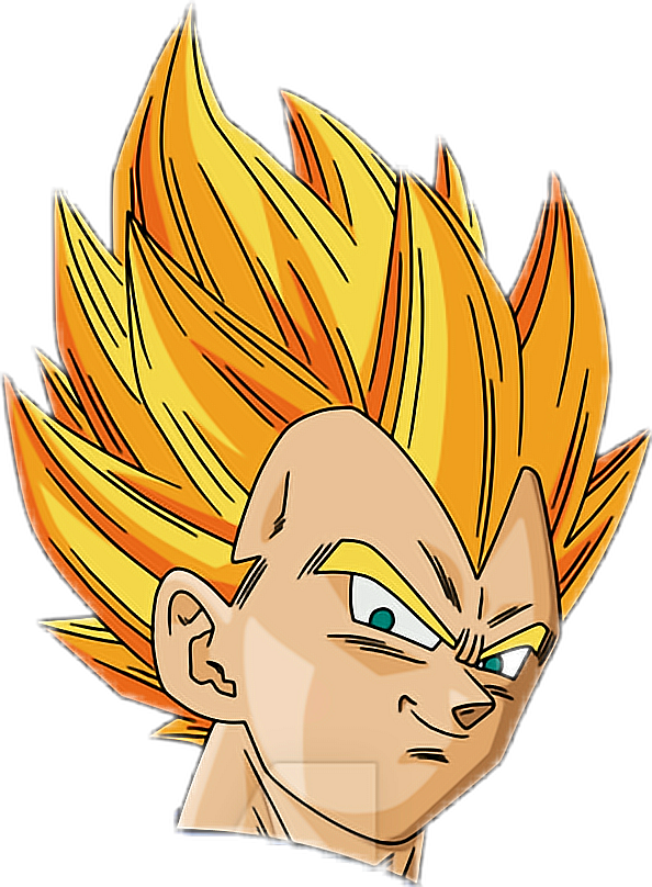 Report Abuse - Vegeta Head Png (594x808), Png Download
