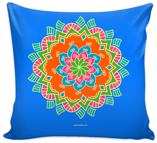 Beautiful Vibrant Mandala Design Pillow Cover - Daughter Is My Angel (600x600), Png Download