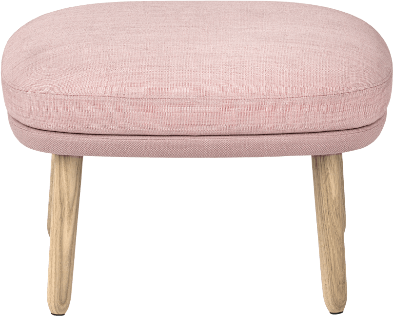 Ro Footstool Designers Selections Pale Pink Wooden - Pink Foot Stool (1600x1840), Png Download