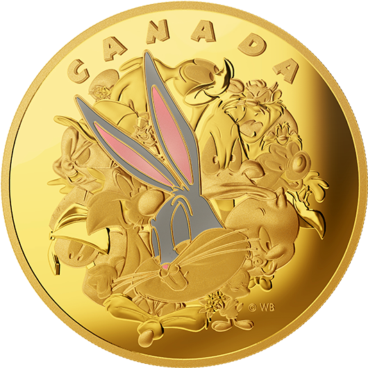 One-kilogram Pure Gold Coin Looney Tunestm - Looney Toons Canadian Coin (570x570), Png Download