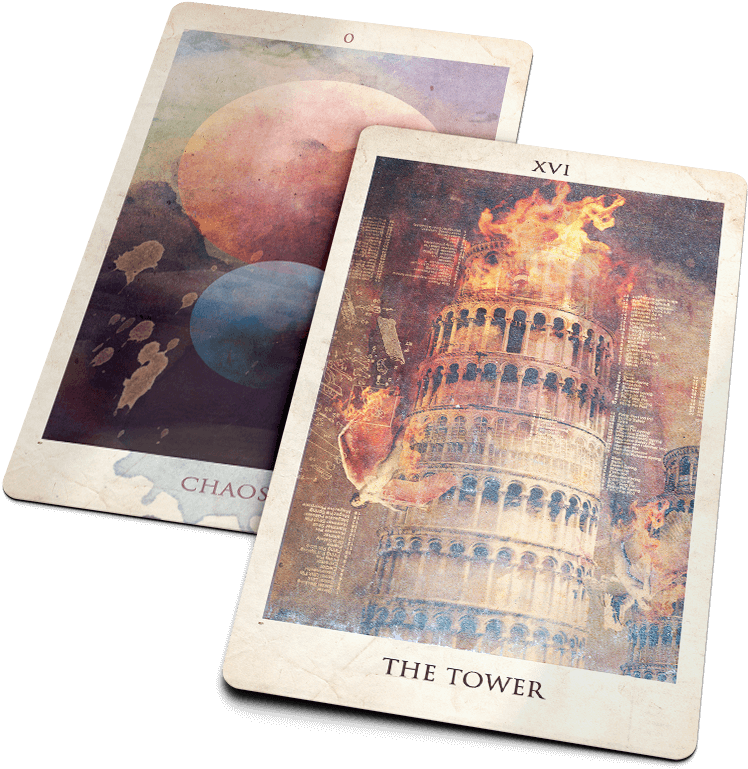 Tarot Cards Mockup 02 - Credo Quia Absurdum (800x819), Png Download