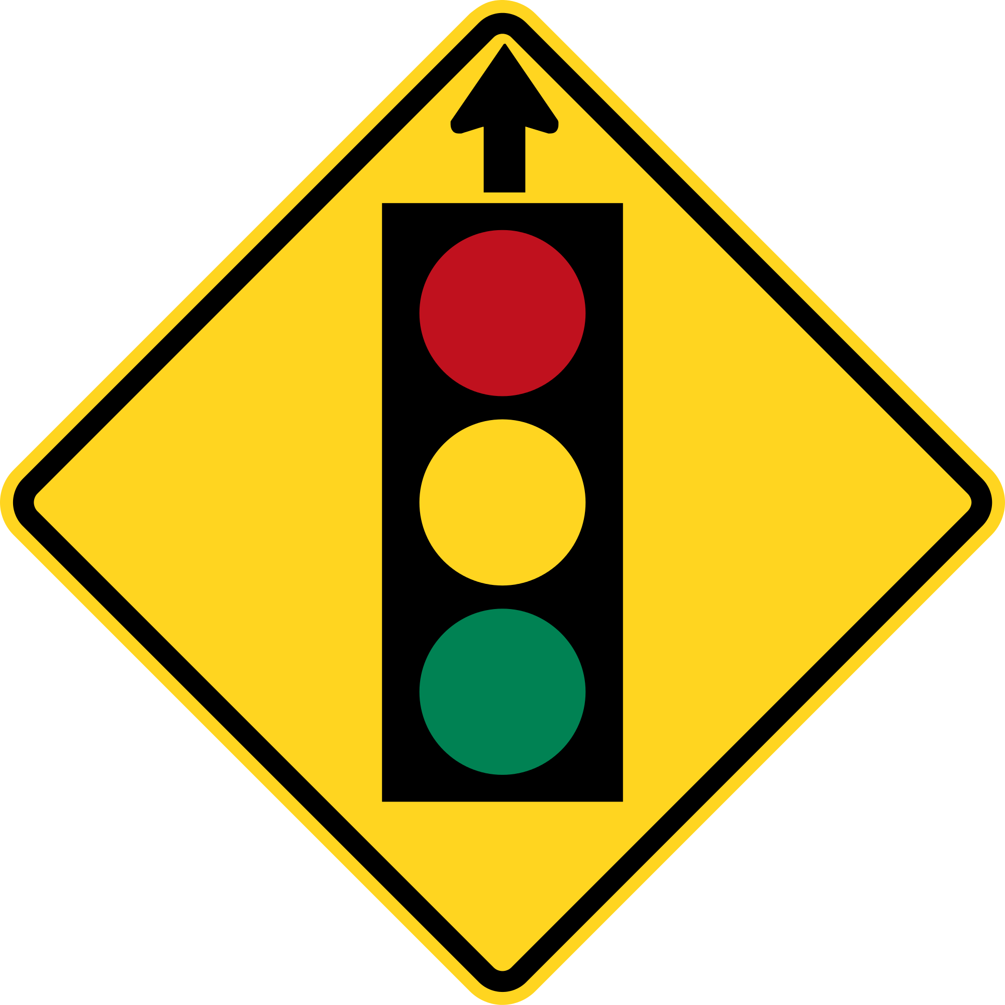 Ontario Traffic Signal Ahead Non-compliant - Traffic Signal (2000x2000), Png Download