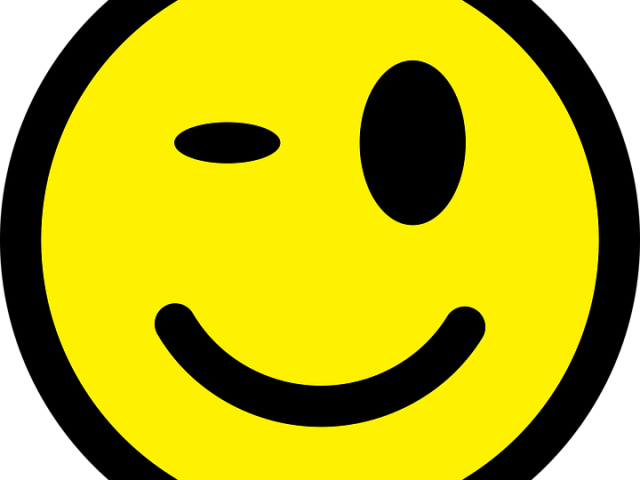 Wink Happy Face - Smiley (640x480), Png Download
