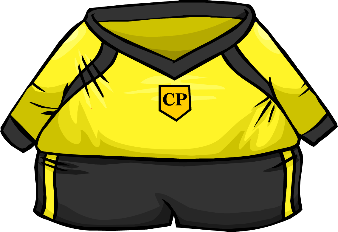Goalie Jersey Icon - Club Penguin Blue Away Soccer Jersey Png (1134x778), Png Download