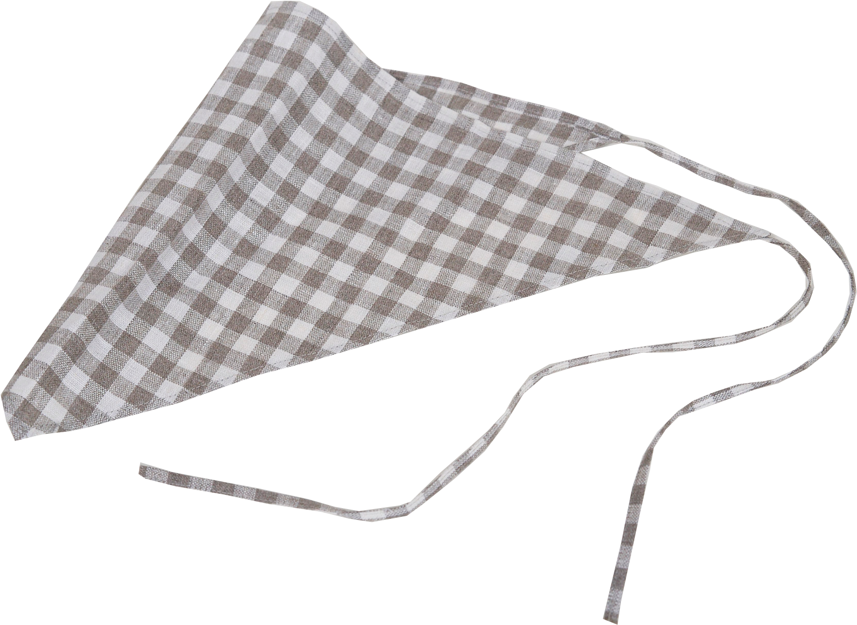 Tie Handkerchief Scarf In Beige And White Gingham - Tas Import (2120x1416), Png Download