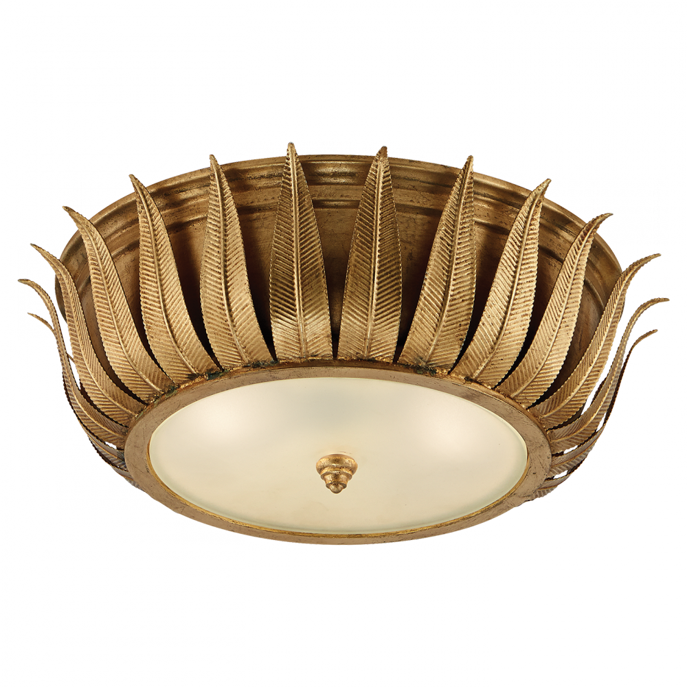 Audrey Flush Mount In Gild With Frosted Glass - Visual Comfort Ah4000g-fg Alexa Hampton Audrey 2 Light (1000x1000), Png Download
