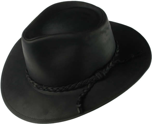 Black Fer Waxed Leather Hat (800x532), Png Download