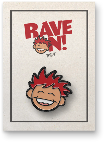 Rave On Pin - Portable Network Graphics (1000x1000), Png Download
