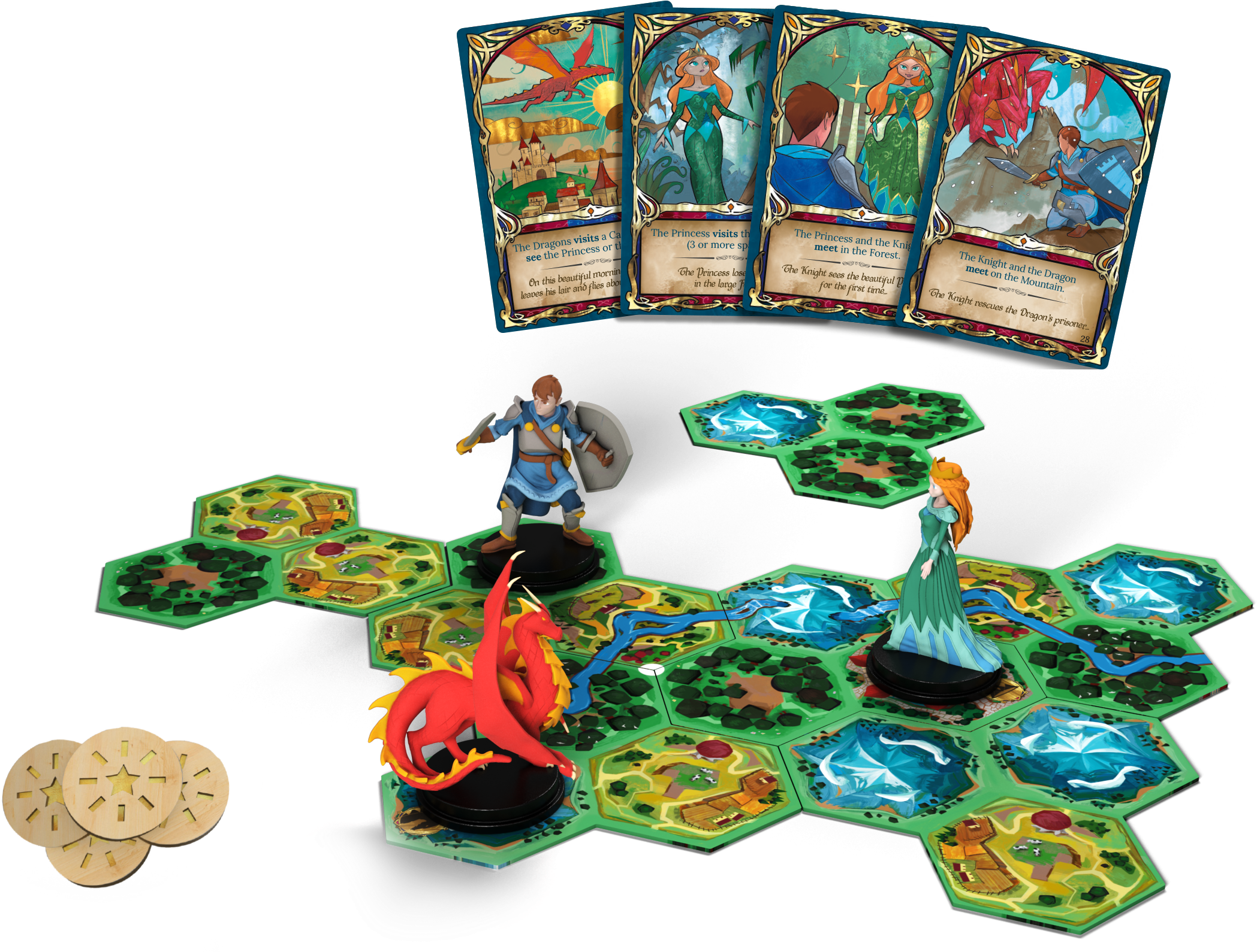 Fairy Tile Contents - Fairy Tile Boardgame (2196x1608), Png Download