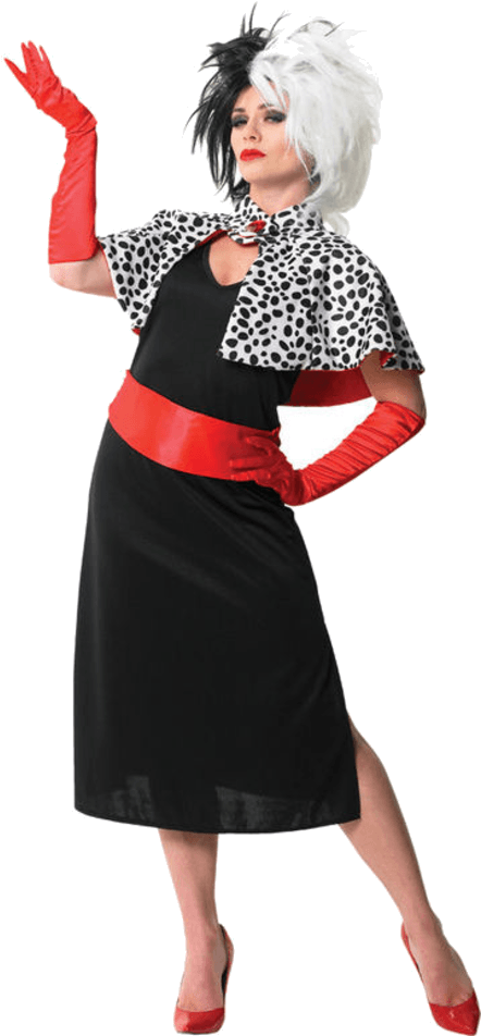 Cruella De Vil Disney Costume (600x951), Png Download