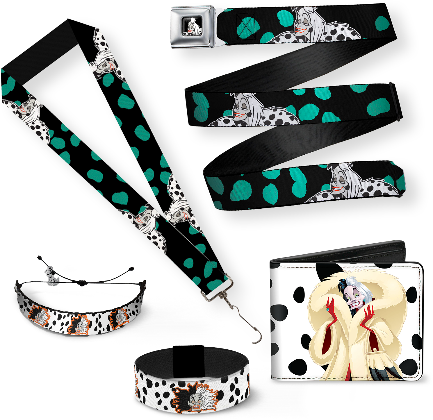 Cruella De Vil 101 Dalmatians- Unisex Gift Set - Buckle-down Inc. (1531x1531), Png Download