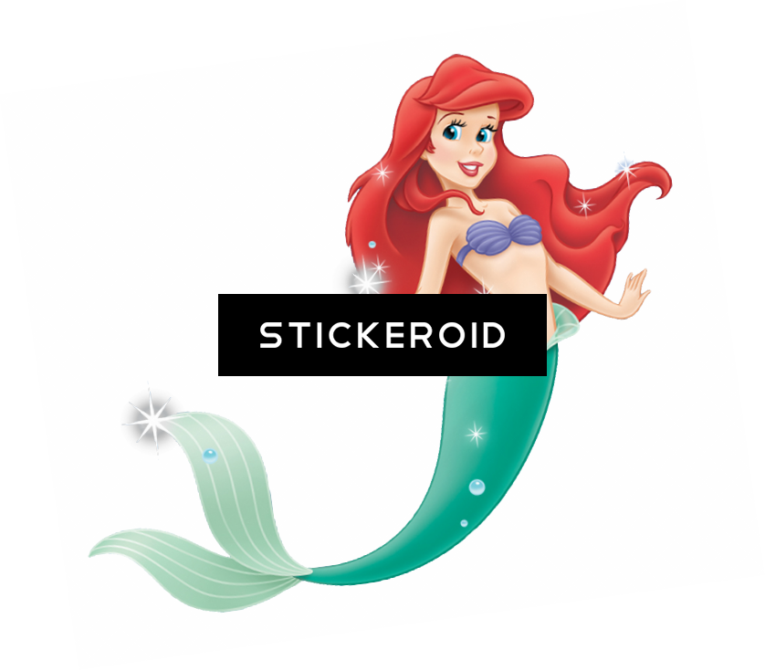 Ariel Cartoons Disney Princess - Little Mermaid Purple Shell (838x735), Png Download