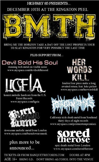 Bring Me The Horizon & Support At The Peel (669x669), Png Download