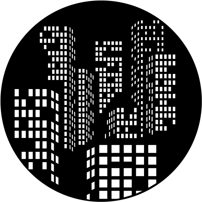 City Night Lights - Apollo City Night Lights Steel Gobo Ms-6038 (800x800), Png Download