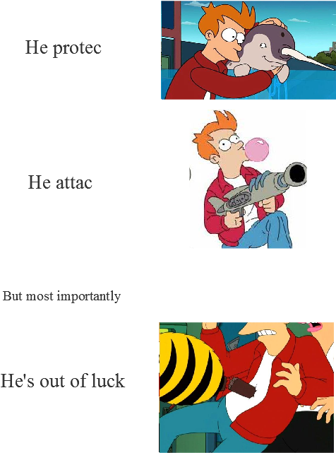 He Protec He Attac But Most Importantly He's Out Of - Overwatch He Protec Meme (550x700), Png Download