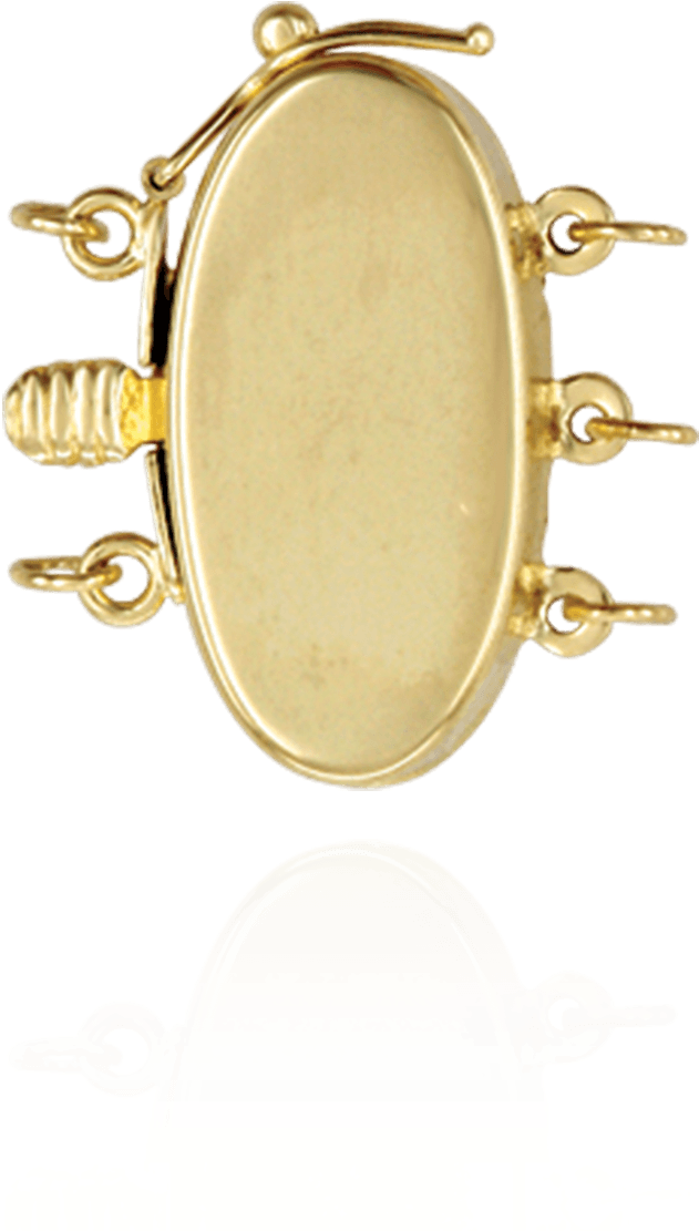 Triple Strand Oval Pearl Clasps With Safety Lock - Opal (1500x1500), Png Download