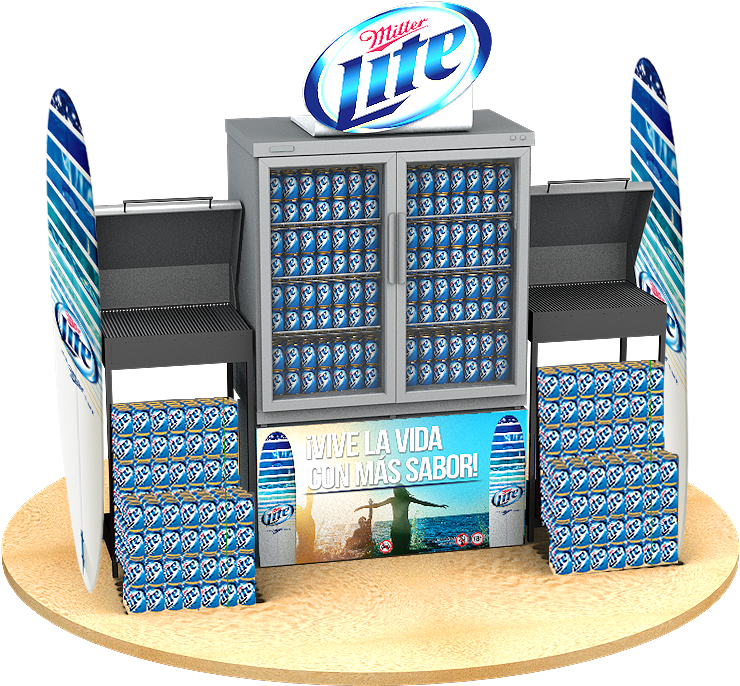Isla Promo Miller Lite Surft - 3d Computer Graphics (877x826), Png Download