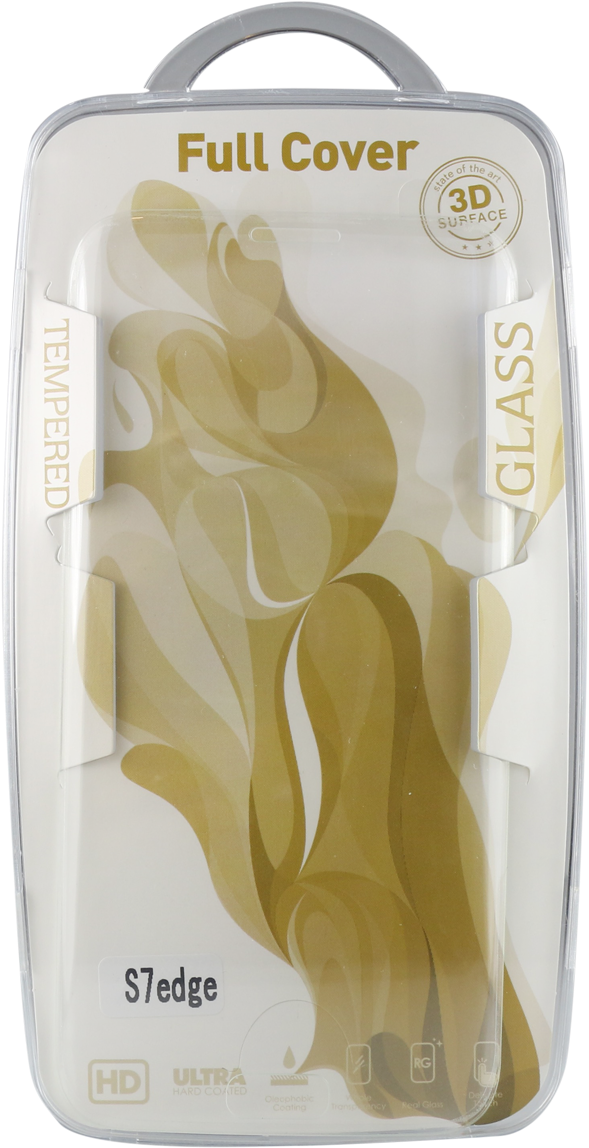 Tempered Glass Economy Clear- Samsung S7 Edge - Headphones (874x1224), Png Download