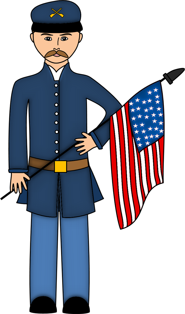 Civil War Soldier Png Vector Free - Union Soldier Civil War Cartoon (638x1080), Png Download
