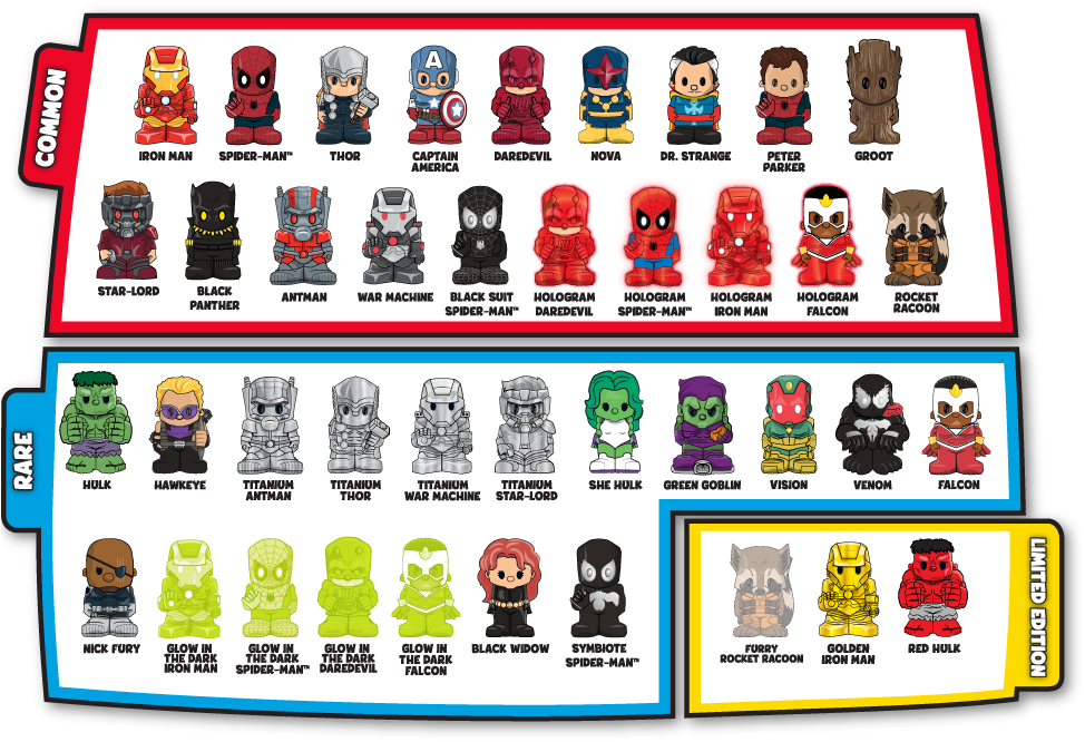 Products - Marvel Ooshies Series 1 (993x674), Png Download