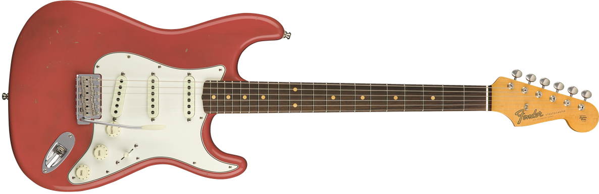 Postmodern Stratocaster® Journeyman Relic®, Rosewood - Mark Knopfler Guitar Fender (1186x386), Png Download