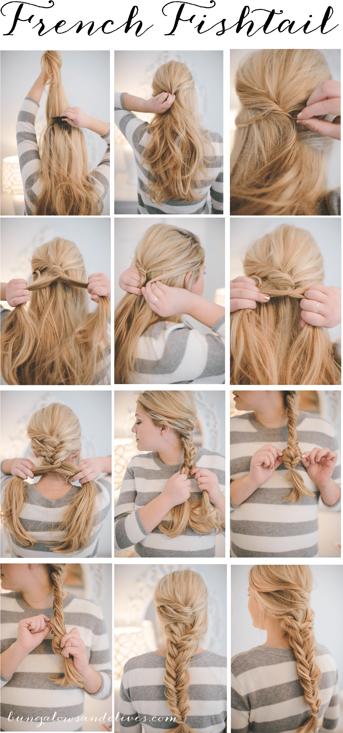 Fishtail Braid - Braid (1200x2590), Png Download