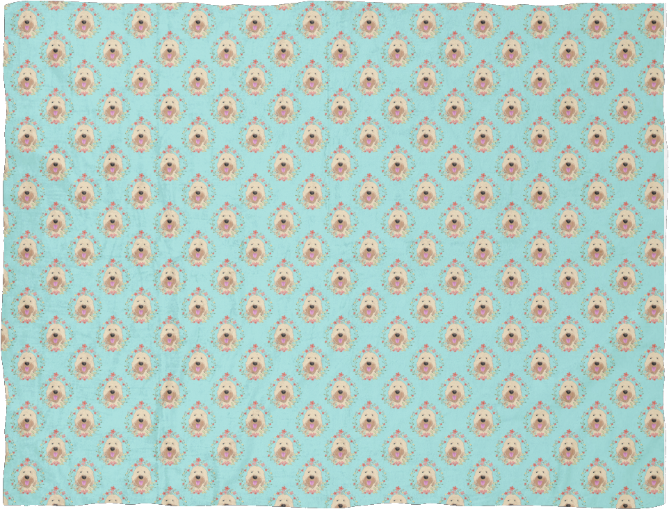 Floral Goldendoodle / Wheaten Terrier Blanket - Soft-coated Wheaten Terrier (1024x1024), Png Download