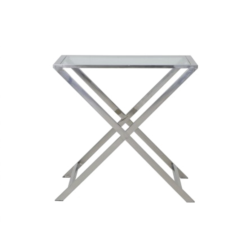 Soro Glass Criss Cross Table - Lightliving Soro End Table (800x800), Png Download