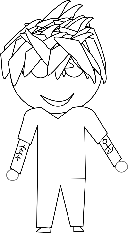 Anime Character Art 69 Black White Line Art 999px 112 - Art (999x999), Png Download