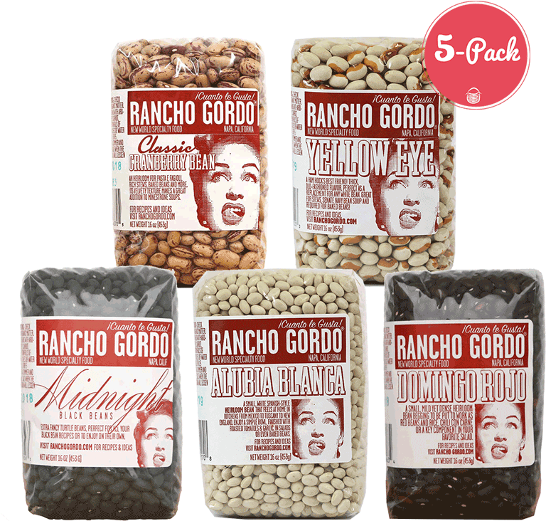 Rancho Gordo Heirloom Bean Sampler, 5 Lbs (800x800), Png Download