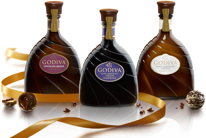 Godiva Milk Chocolate Liqueur, Godiva White Chocolate (694x466), Png Download
