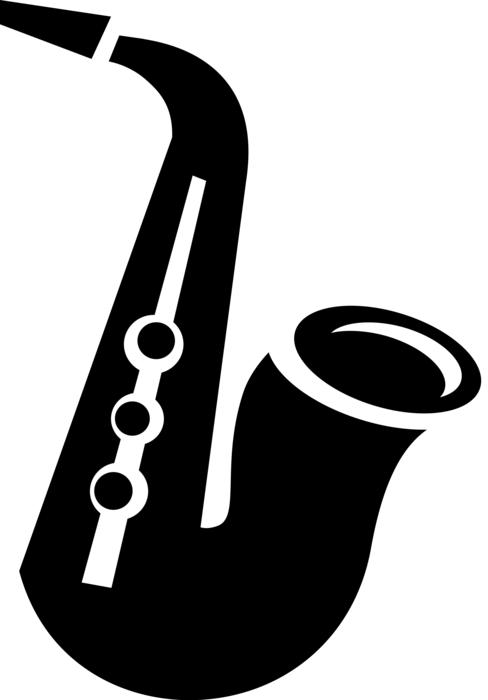 Vector Illustration Of Saxophone Brass Single-reed (488x700), Png Download