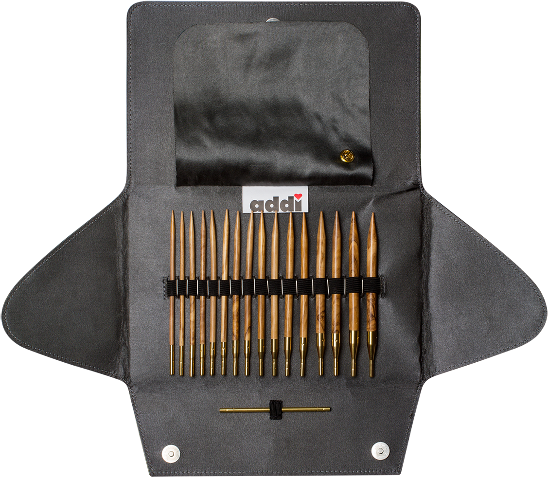 Addi Click Interchangeable Olive Wood Knitting Needle - Addi Click Nature Olive Wood Interchangeable Needle (1200x1200), Png Download