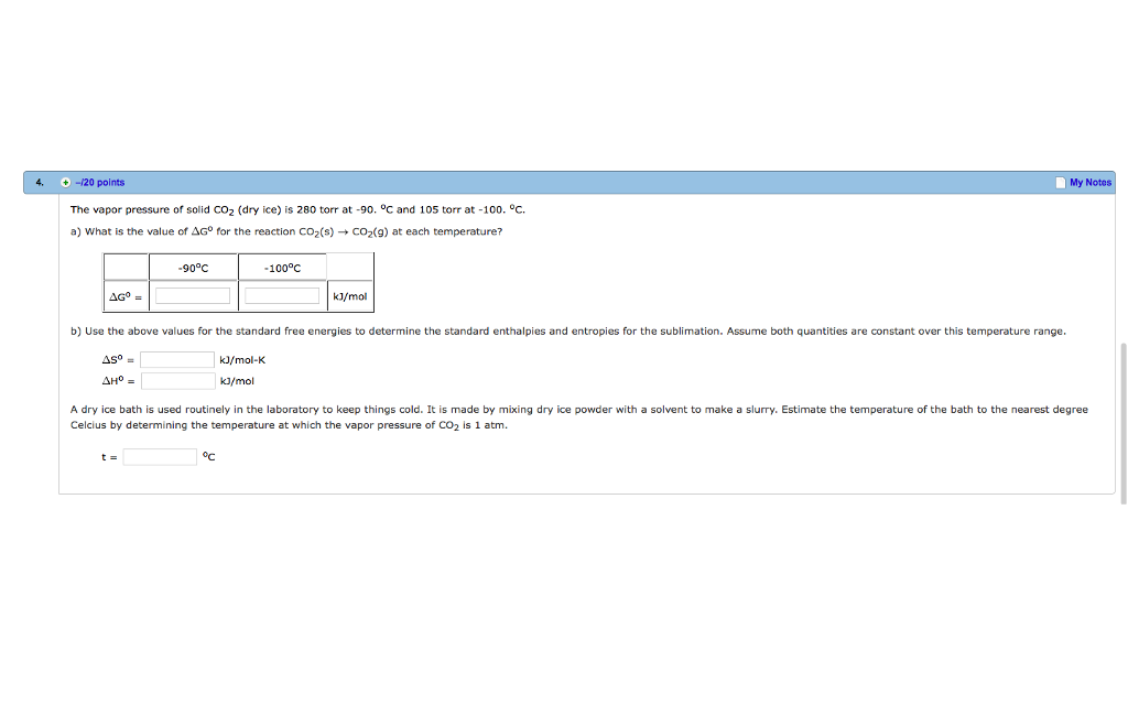 -120 Points My Notes The Vapor Pressure Of Solid Co2 - Application Software (1024x640), Png Download