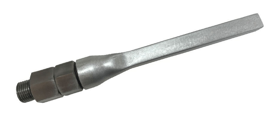 Flat Jet Nozzle 10 Mm Wide Aluminium Rotative Coupling - Dry-ice Blasting (922x397), Png Download