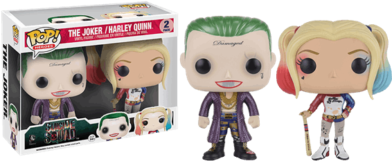 1 Of - Pop Joker And Harley Quinn (600x600), Png Download